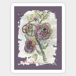 Steampunk flower Sticker